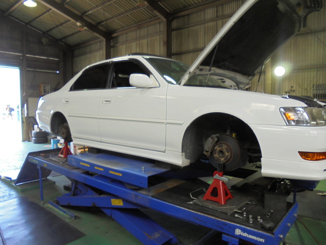 JZX100　クレスタ　1G締め直し　四輪アライメント調整