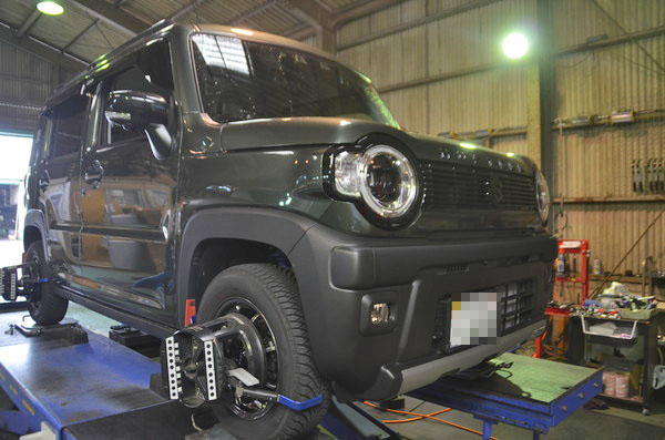 ハスラー タフワイルド4WD MR52S 四輪アライメント調整