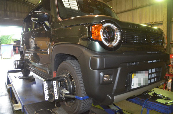 ハスラー4WD タフワイルド MR52S 四輪アライメント調整