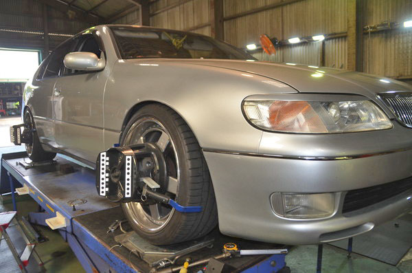 JZS147 アリスト キャンバーアダプター取り付け 四輪アライメント調整