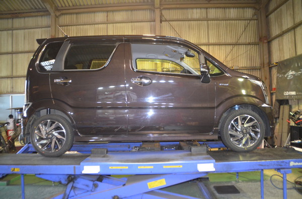 ワゴンR MH55S サスペンション交換と四輪アライメント調整