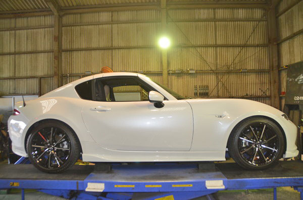 ロードスター NDERE ダウンサス交換と四輪アライメント調整