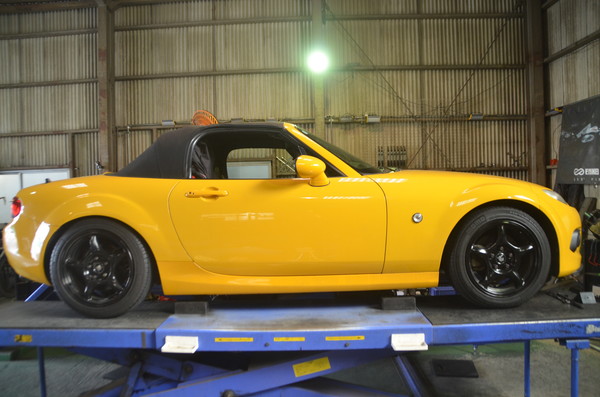 ロードスター NCEC サスペンション交換と四輪アライメント調整