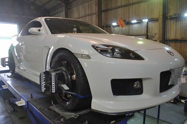 SE3P RX-8 1G締め直し 四輪アライメント調整