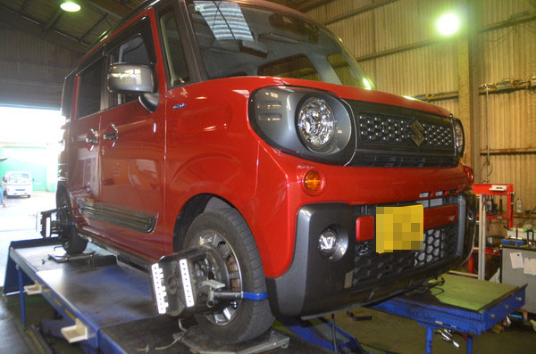 スペーシアギア MK53S 四輪アライメント調整