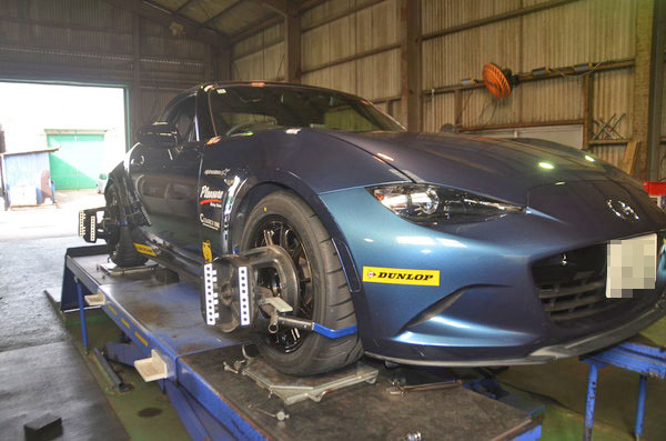 ロードスター ND5RC 1G締め直し 四輪アライメント調整