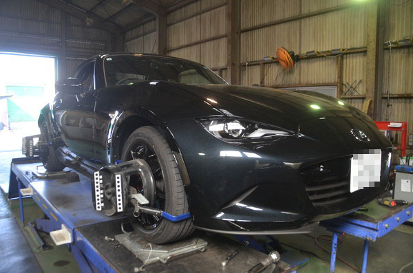 ロードスター ND5RE ダウンサス スタビリンク交換 四輪アライメント