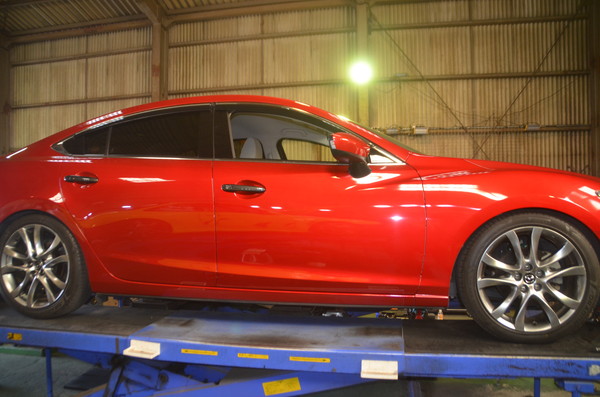 アテンザセダン GJ2FP 車高調に交換と四輪アライメント